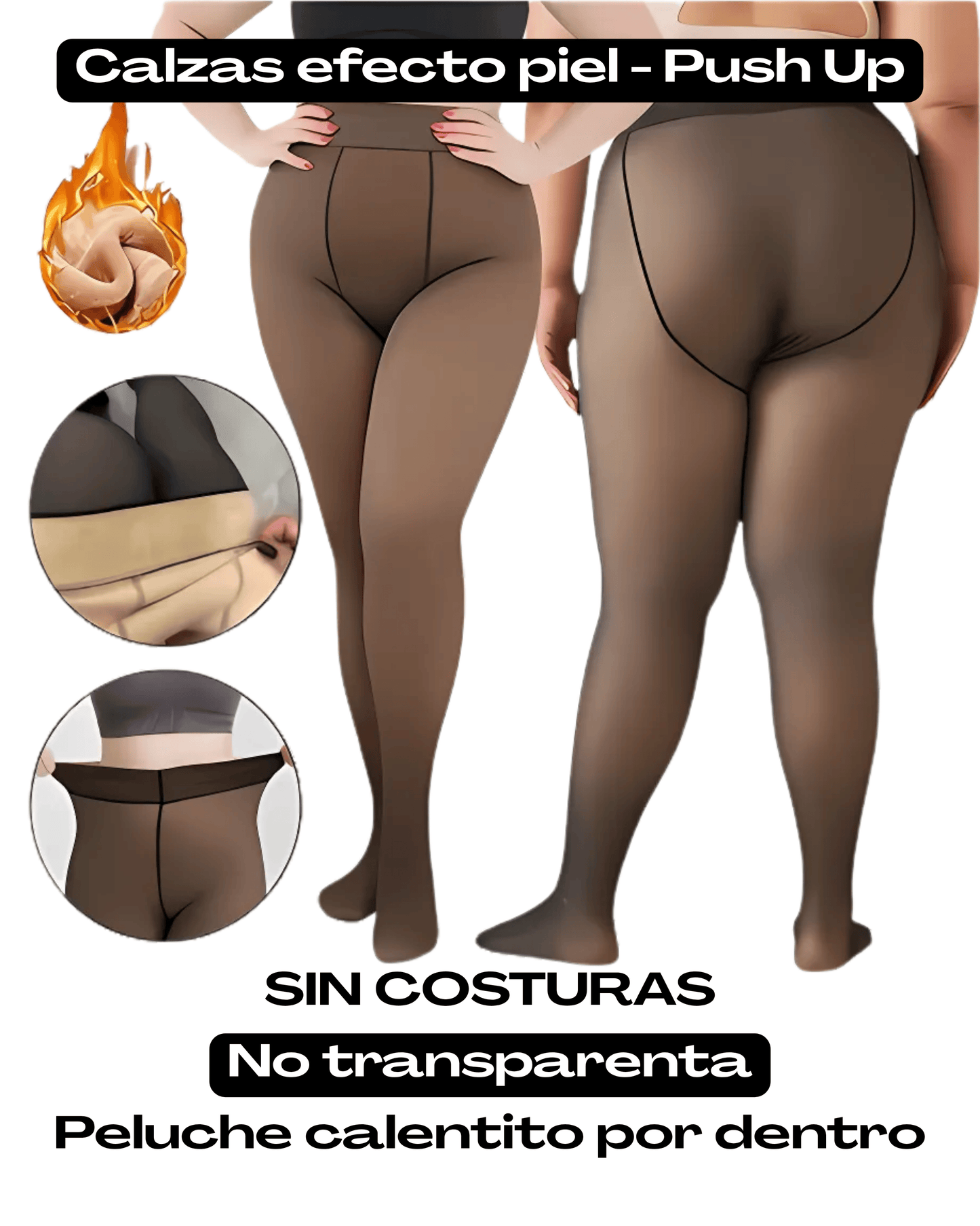 2x1 Calzas efecto push up | 2 Corpiños reafirmantes sin costura + ebook de 🎁